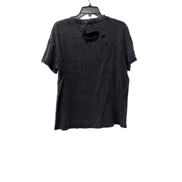 We The Free Women's Size XS Distressed Black Short Sleeve Pocket T-Shirt - Picture 2 of 11